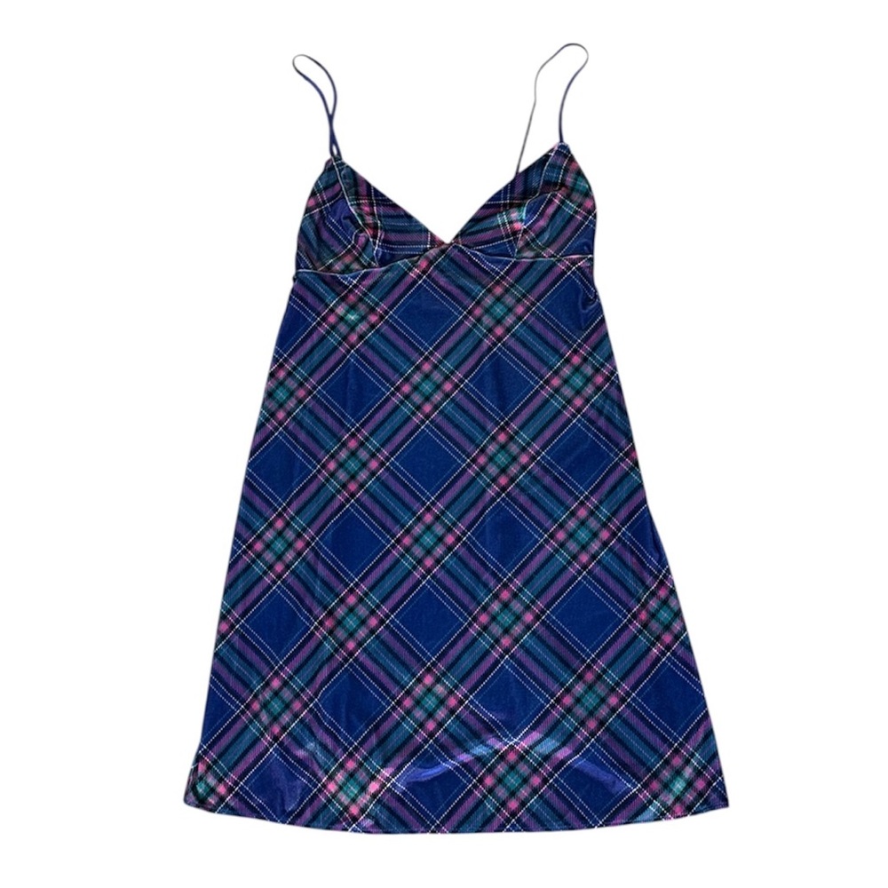 Victoria's Secret Blue and Pink Plaid Chemise